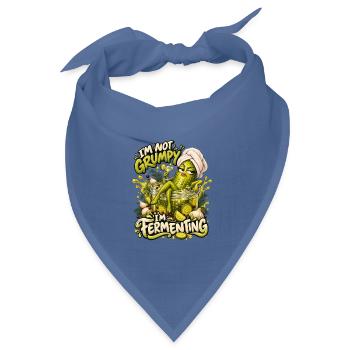 Fermentierendes Gurkenwesen - Bandana Dreieckstuch - Taubenblau - Vorne
