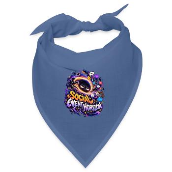 Soziales Event-Horizont - Bandana Dreieckstuch - Taubenblau - Vorne