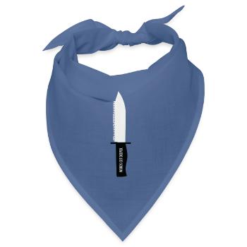 Words Cut Deeper – Papiermesser Design - Bandana Dreieckstuch - Taubenblau - Vorne