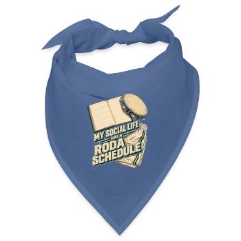 Capoeira Roda Schedule - Bandana Dreieckstuch - Taubenblau - Vorne