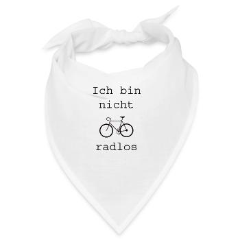 Ich bin nicht radlos | Radfahrer | ratlos - Bandana - Weiß - Vorne