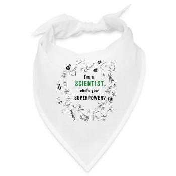 I'm a Scientist - What's your Superpower? - Bandana - Weiß - Vorne