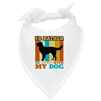 Deutsch Langhaar Vorstehhund Silhouette Retro - Bandana - Weiß - Vorne