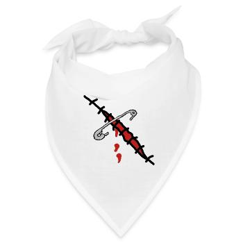 wunde mit sicherheitsnadel - Bandana - Weiß - Vorne