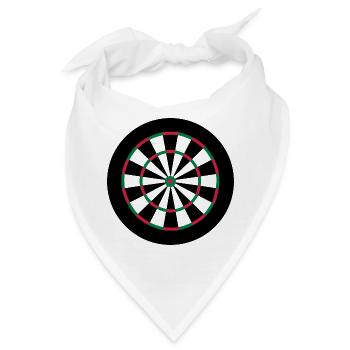 Dart - NEU - DARTSCHEIBE - anpassbar - Bandana - Weiß - Vorne