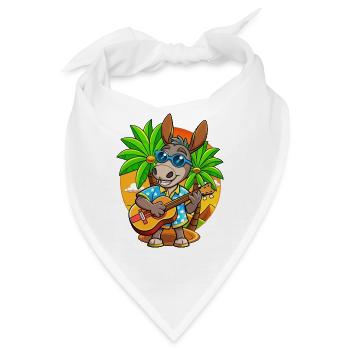 Lustige Esel Cartoon Sommer Strand Sonnenbrille - Bandana - Weiß - Vorne