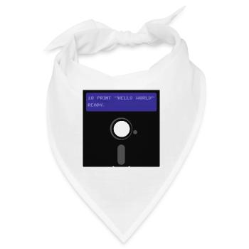 Floppy Disk - Bandana - Weiß - Vorne