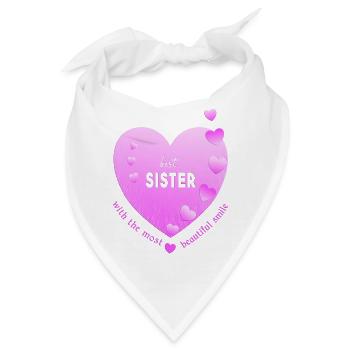 best sister - Bandana - Weiß - Vorne