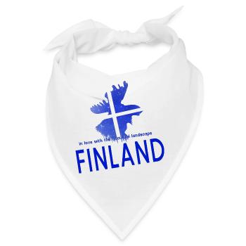 Finland Suomi - Bandana - Weiß - Vorne