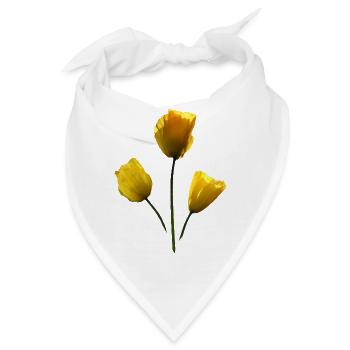 gelbe Mohnblumen gelber Mohn - Bandana - Weiß - Vorne