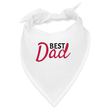 Best Dad - Bandana - Weiß - Vorne
