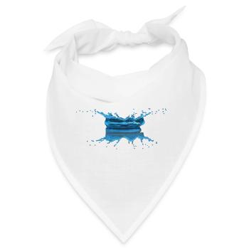 Wassertropfen - Bandana - Weiß - Vorne