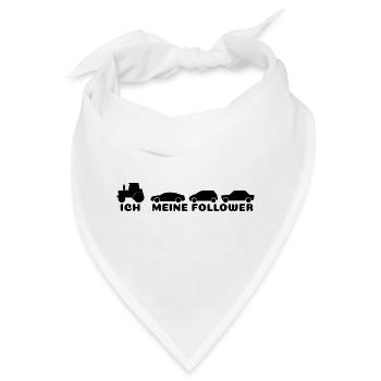 Ich meine Follower  - Bandana - Weiß - Vorne