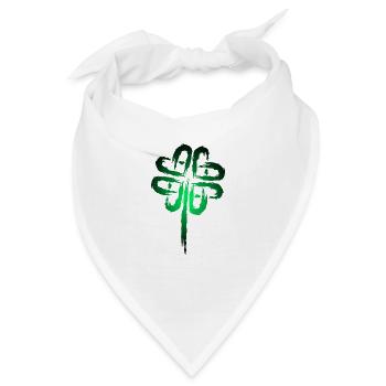 Kleeblatt Symbol Keltische Symbole - Bandana - Weiß - Vorne