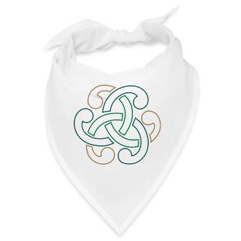 Keltischer Knoten - Bandana - Weiß - Vorne