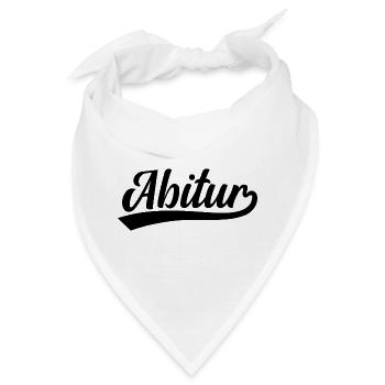 Abitur Abi - Bandana - Weiß - Vorne