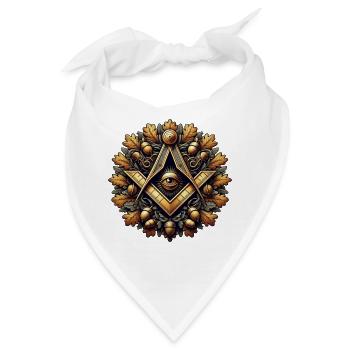 Freimaurer Logo - Bandana - Weiß - Vorne