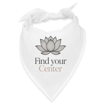 Find Your Center Lotus Blume - Bandana - Weiß - Vorne