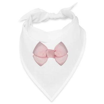 Schleife Rosa - Bandana - Weiß - Vorne