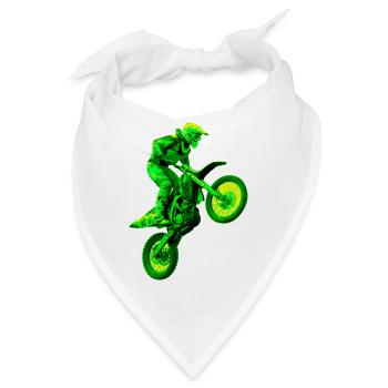 enduro grün - Bandana - Weiß - Vorne