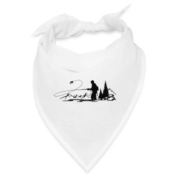 Sauerland Fliegenfischen - Bandana - Weiß - Vorne