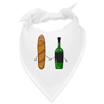 Baguette Wine - Bandana - Weiß - Vorne