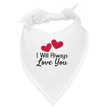 Love you - Bandana - Weiß - Vorne