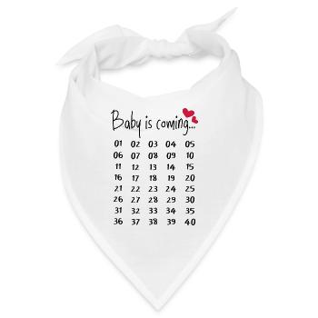 Lustiges Schwangerschaft Schwanger Geschenk Eltern - Bandana - Weiß - Vorne