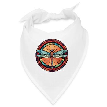 Libelle Bunte Aquarell-Tierillustration - Bandana - Weiß - Vorne