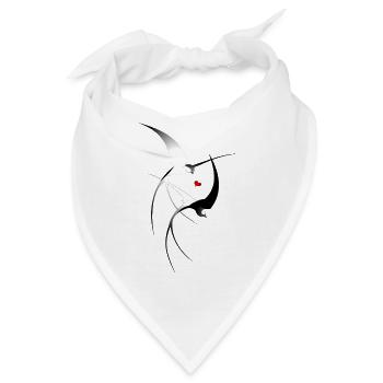 Vogel Schwalben - Bandana - Weiß - Vorne