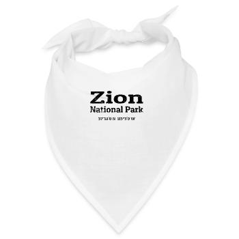 Zion National Park Koordinaten - Bandana - Weiß - Vorne