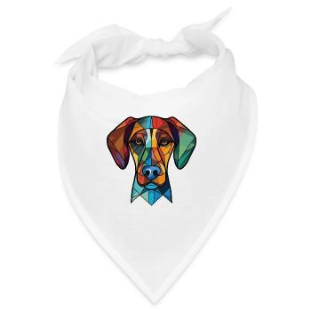 Cao De Castro Laboreiro Hunderasse Aquarellglas - Bandana - Weiß - Vorne