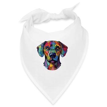 Cao De Castro Laboreiro Hunderasse Aquarellglas - Bandana - Weiß - Vorne