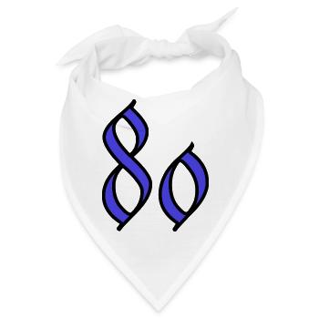 80. 80 JAHRE. 80. JAHRESTAG. 80-JÄHRIGES JUBILÄUM. - Bandana - Weiß - Vorne