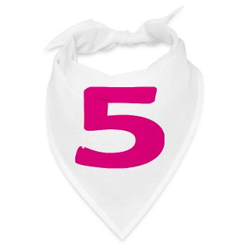 5. 5 JAHRE. 5-JÄHRIGES JUBILÄUM. 5-JÄHRIGES JUBILÄUM. 5. - Bandana - Weiß - Vorne