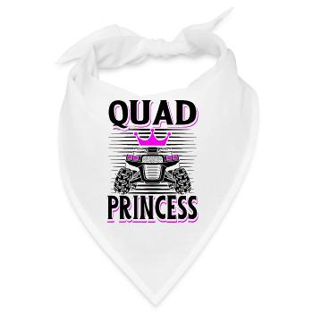 Quad Princess ATV Allrad Quad Fahren Offroad Girl - Bandana - Weiß - Vorne