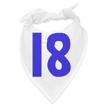 18. 18 JAHRE ALT. 18-JÄHRIGES JUBILÄUM. GEBURTSTAG 18 JAHRE. - Bandana - Weiß - Vorne