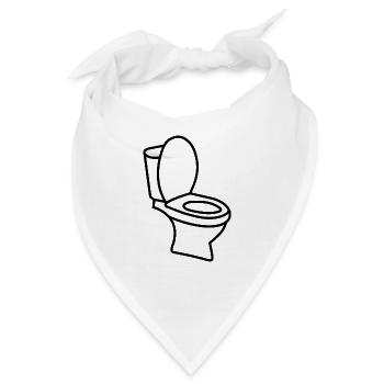 Klo WC Toilette - Bandana - Weiß - Vorne