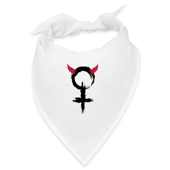 Teufel Frau Frauen Symbol - Bandana - Weiß - Vorne