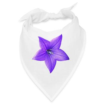 lila Blume - Bandana - Weiß - Vorne