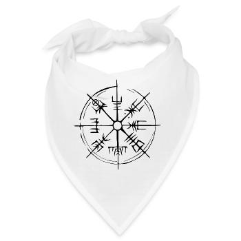 Vegvisir Wikinger Kompass - Bandana - Weiß - Vorne