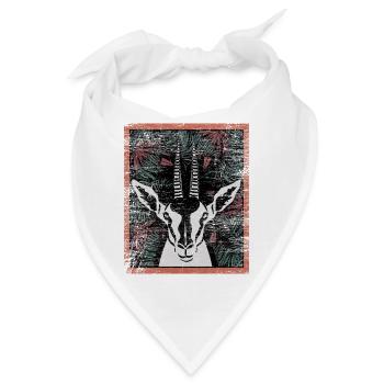 Anmutige Gazelle Steppenläufer - Bandana - Weiß - Vorne