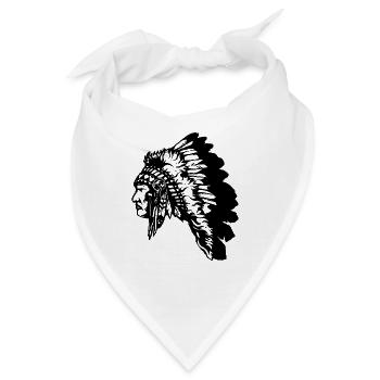 Indianer - Bandana - Weiß - Vorne
