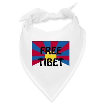 free tibet - Bandana - Weiß - Vorne