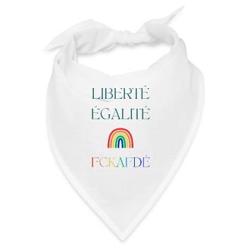 LIBERTÉ EGALITÉ FCKAFDÉ - Regenbogen Design FCKAFD - Bandana - Weiß - Vorne