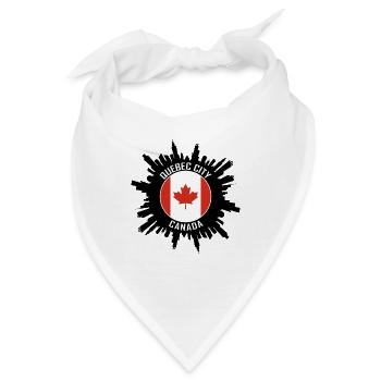 Quebec City Skyline Kanada Flagge Reisesouvenir - Bandana - Weiß - Vorne