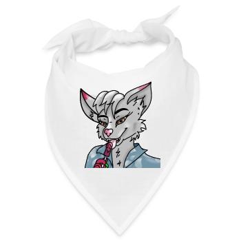 Pelziger Leck - Bandana - Weiß - Vorne