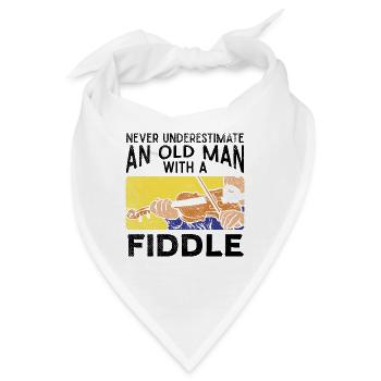 Violinist Alter Mann - Bandana - Weiß - Vorne