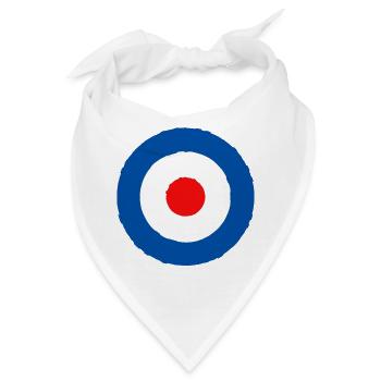 Britische Rundum-Roundel Retro - Bandana - Weiß - Vorne