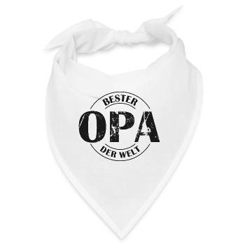 Bester Opa der Welt - Bandana - Weiß - Vorne
